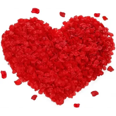 BUĞZ Kırmızı Renk Gül Yaprağı Şekilli Konfeti – 1 Paket 100 Adet