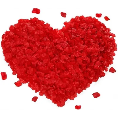 BUĞZ Kırmızı Renk Gül Yaprağı Şekilli Konfeti – 10 Paket 1000 Adet