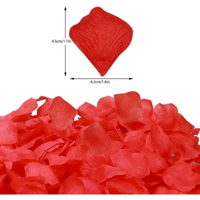 BUĞZ Kırmızı Renk Gül Yaprağı Şekilli Konfeti – 10 Paket 1000 Adet - Lisinya