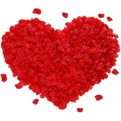  Kırmızı Renk Gül Yaprağı Şekilli Konfeti – 5 Paket 500 Adet