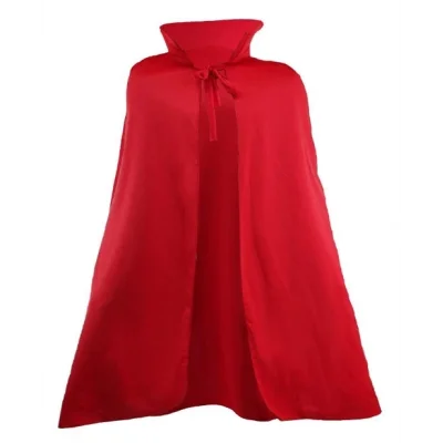 BUĞZ Kırmızı Renk Yakalı Pelerin 120 Cm - Lisinya