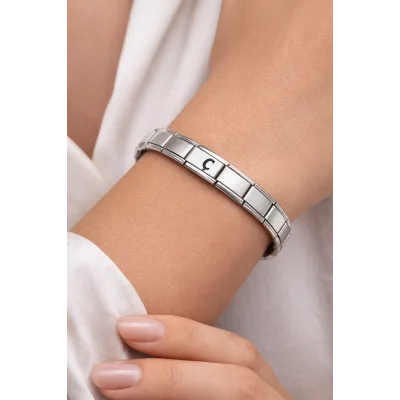BUĞZ Kişiye Özel Ç Harfli Çelik Bileklik – Paslanmaz Çelik İtalyan Model Harfli Bilezik