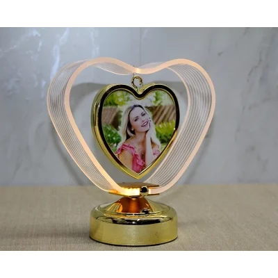 BUĞZ Kişiye Özel Fotoraf Alanli Kalpli Led Çerceve Alk4450