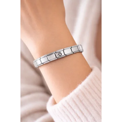 BUĞZ Kişiye Özel Ö Harfli Çelik Bileklik – İtalyan Charm Bilezik, Ayarlanabilir Model