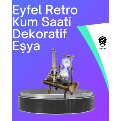 BUĞZ Klasik Tasarımlı Ahşap Kum Saati – Ev ve Ofis İçin Masaüstü Aksesuarı