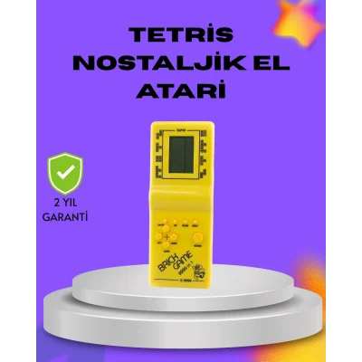 BUĞZ Klasik Tetris Oyunu El Konsolu – Taşınabilir Pil ile Çalışan Retro El Aterisi