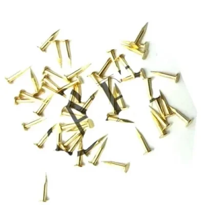 BUĞZ Klips, Menteşe, Ayağı Çivisi 7mm Çelik - Sarı 10gr