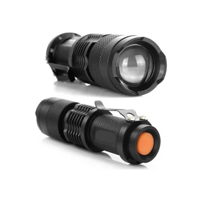 BUĞZ Km-87 Polis Tipi Zoomlu Şarjlı Metal Dağ Kamp Cep Feneri Cree Led 2300 Lumens