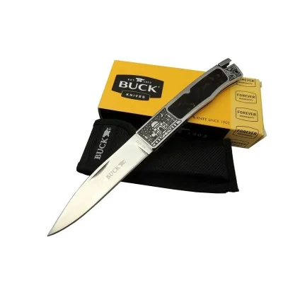 BUĞZ Knives Bk-001brv Kamp Çakı 23 Cm - Metal Kauçuk İşlemeli Sap, Kılıflı