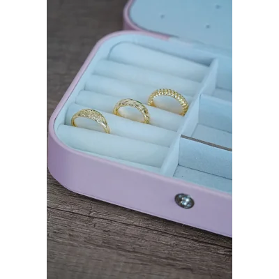BUĞZ Kombin Yüzük Seti 3 Adet Birden Gold Renk