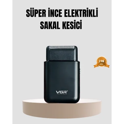 BUĞZ Kompakt Şarjlı Tıraş Makinesi Çift Yönlü Bıçaklı 45 Dakika Kullanım Süreli