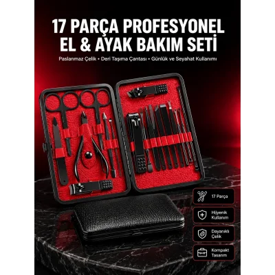 BUĞZ Kompakt ve Şık Tasarımlı 17 Parça Bakım Seti Yeni Nesil