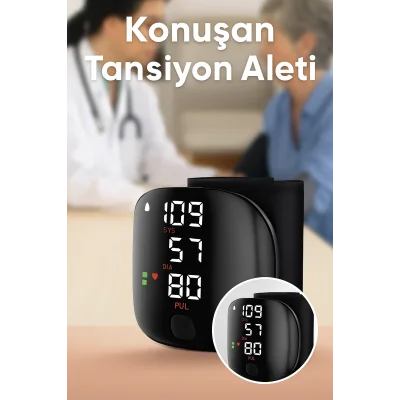 BUĞZ Konuşan Tansiyon Aleti – Çok Dilli, Sesli Yayınlı, Dijital Bilek Tipi Ölçüm