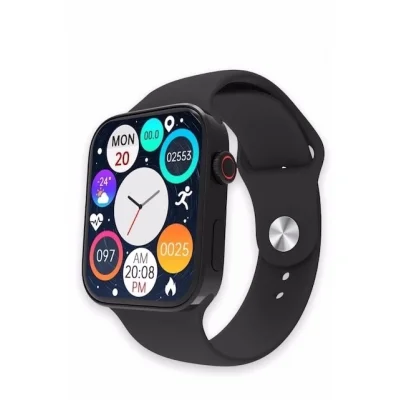  Konuşma Özellikli Smart Watch 7 Akıllı Saat Su Geçirmez Yan Tuşlu Köşeli Yeni Alüminyum Kasa (siyah)