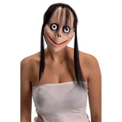  Korkunç Ürpertici Uzun Saçlı Momo Maskesi