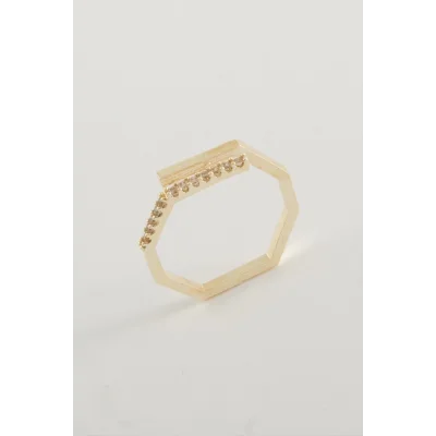  Köşeli Taşlı Yüzük