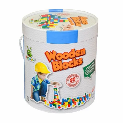 BUĞZ KR014 Woodoy 80 Parça Büyük Kovalı Bloklar
