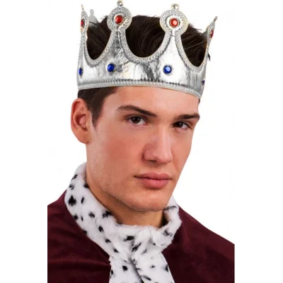 BUĞZ Kral Tacı Gümüş Renk Kumaş Malzeme Yetişkin Boy