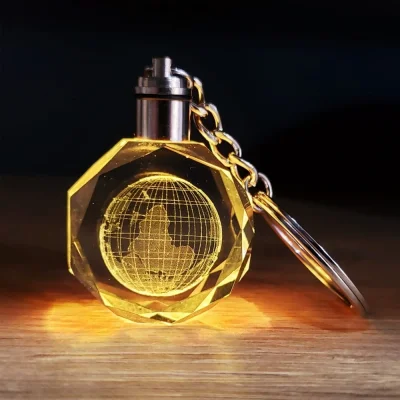 BUĞZ Kristal Dünya Tasarımlı Renk Değiştiren Anahtarlık