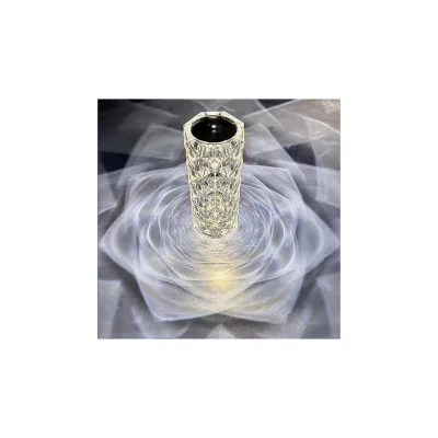 BUĞZ Kristal Masa Lambası Rgb Renk Değiştiren Gece Lambası 16 Renk Dokunmatik Kontrol Kumandalı