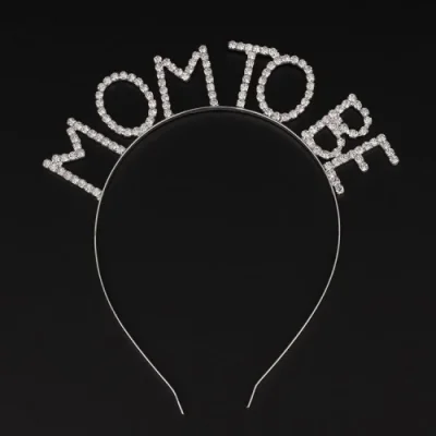  Kristal Taşlı Gümüş Renk Mom to Be Tacı Anne Tacı