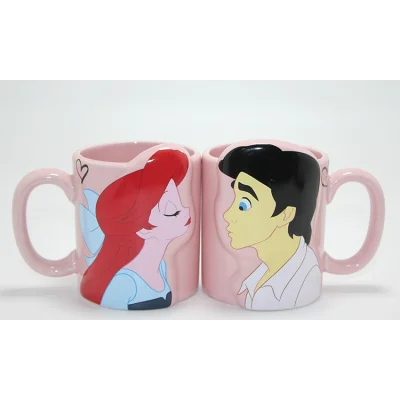 BUĞZ Küçük Deniz Kızı Ariel Ve Prens Eric Çift Kupa Bardak Seti