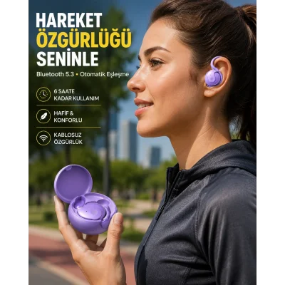 BUĞZ Kulak Arkası Bluetooth Kulaklık, Gürültü Azaltma