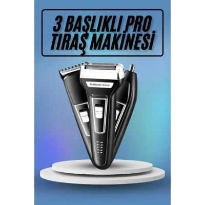 BUĞZ Kulak Burun Kıl Kesme Ense Yanak Tıraş Seti 3 Başlıklı Profesyonel - Lisinya