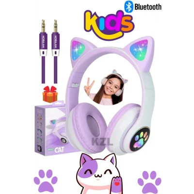 BUĞZ Kulak üstü Bluetooth kulaklık mor renk ANC mikrofon FM radyo SD kart aux girişli