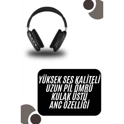 BUĞZ Kulak Üstü Kablosuz Bluetooth Kulaklık Yumuşak Süngerli SD Kart Girişli - BUĞZ