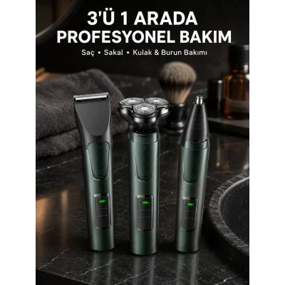 BUĞZ Kulak Ve Burun Başlıklı Profesyonel Tıraş Makinesi Yeni Nesil