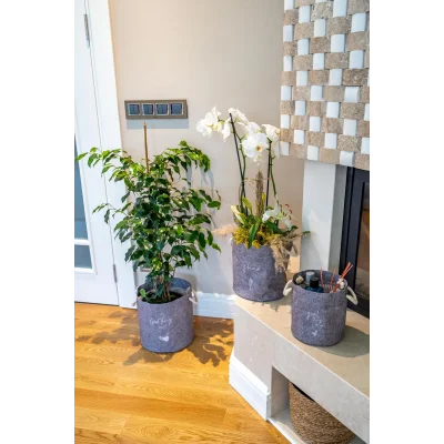 BUĞZ Kulplu Yuvarlak Düzenleyici Çok Amaçlı Kolay Taşınabilen Organizer Keçe Sepet (maxi) 03655 ( BUĞZ )