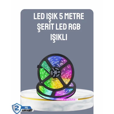  Kumandalı 5 Metre Şerit LED Dekoratif Aydınlatma