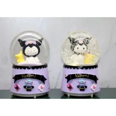  Kuromi Işıklı Müzikli Kar Küresi Orta Boy Model 2