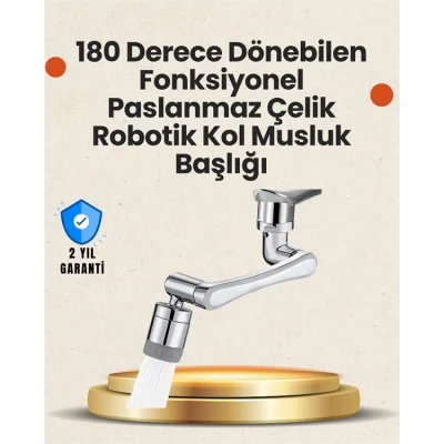  Lavabo ve Mutfaklar İçin 1080 Derece Döner Musluk Başlığı – Pirinç Gövdeli