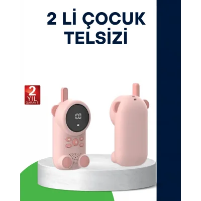 BUĞZ LCD Ekranlı Bebek Telsizi – İki Yönlü Ses, Uzun Menzil, Çocuk Dostu Tasarım