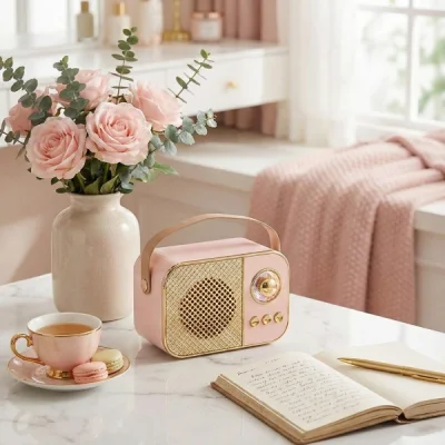 BUĞZ LED Aydınlatmalı Hoparlör Pembe