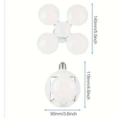 BUĞZ Led Futbol Ufo Ampul E27 28w 360 Derece Katlanır Lamba Ac 220v Lamba Led Spot Işık Beyaz Glop Led - Lisinya