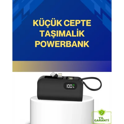 BUĞZ LED Göstergeli 2000mAh Cep Tipi Hızlı Şarj Powerbank