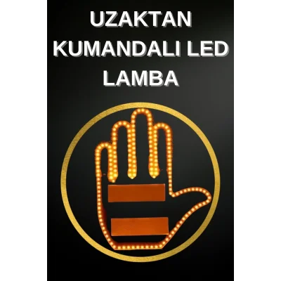  Led Işık El İşareti Araç Camı İçin Uzaktan Kumandalı