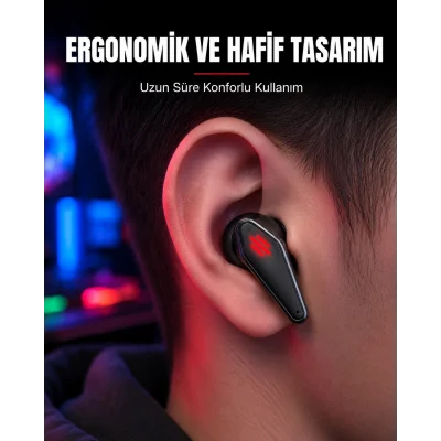 BUĞZ Led Işıklı Kablosuz Gaming Kulaklık Ergonomik Tasarım Yeni Nesil