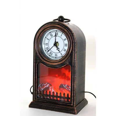 BUĞZ LED Işıklı Saatli Şömine - Model 1