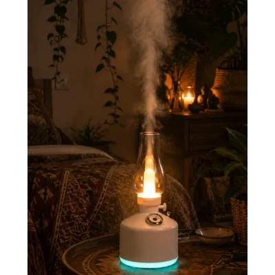 BUĞZ LED Işıklı Vintage Hava Nemlendirici Aromaterapi Difüzörü USB Şarjlı