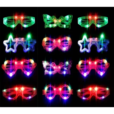 BUĞZ Led Işıklı Yanar Söner Parti Gözlüğü Seti 12 Adet