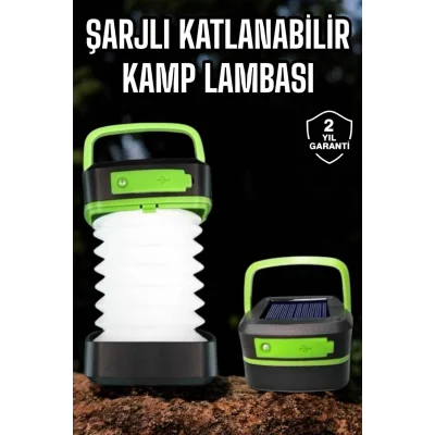  Led Lamba Kamp Lambası Hafif Taşınabilir Şarj Süreli Akordeon El Fenerli