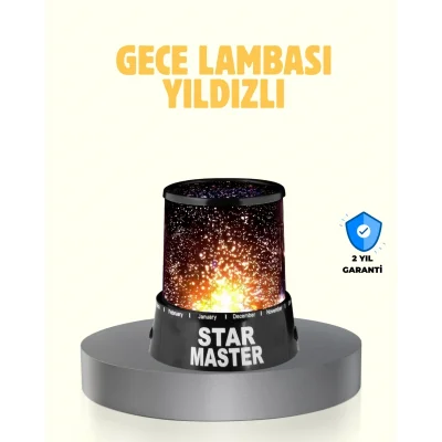 BUĞZ LED Renk Değiştiren Yıldız Projektör Galaxy Efektli Gece Lambası