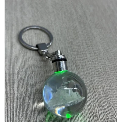 BUĞZ Ledli Ayasofya Tasarımı Kristal Anahtarlık Alk3803