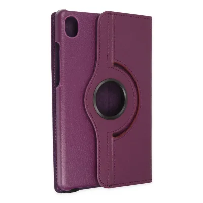 BUĞZ Lenovo Tab M8 Kılıf 360 Tablet Deri Kılıf - Mürdüm