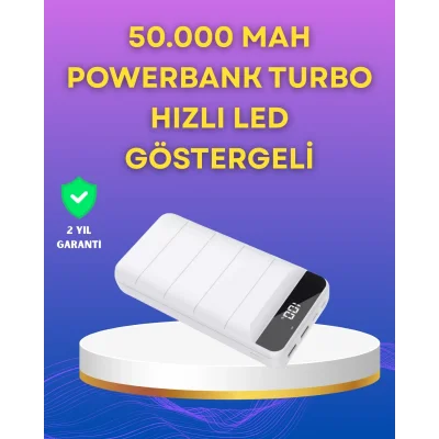 BUĞZ Lightning ve Type-C Girişli 50000mAh Powerbank