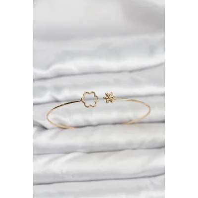 BUĞZ Lotus Model Gold Renk Bileklik - Lisinya